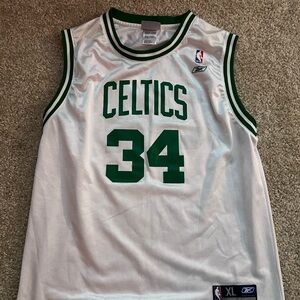 NBA Celtics White and Green Jersey